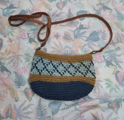 Paberist heegeldatud Crossbody naistekott
